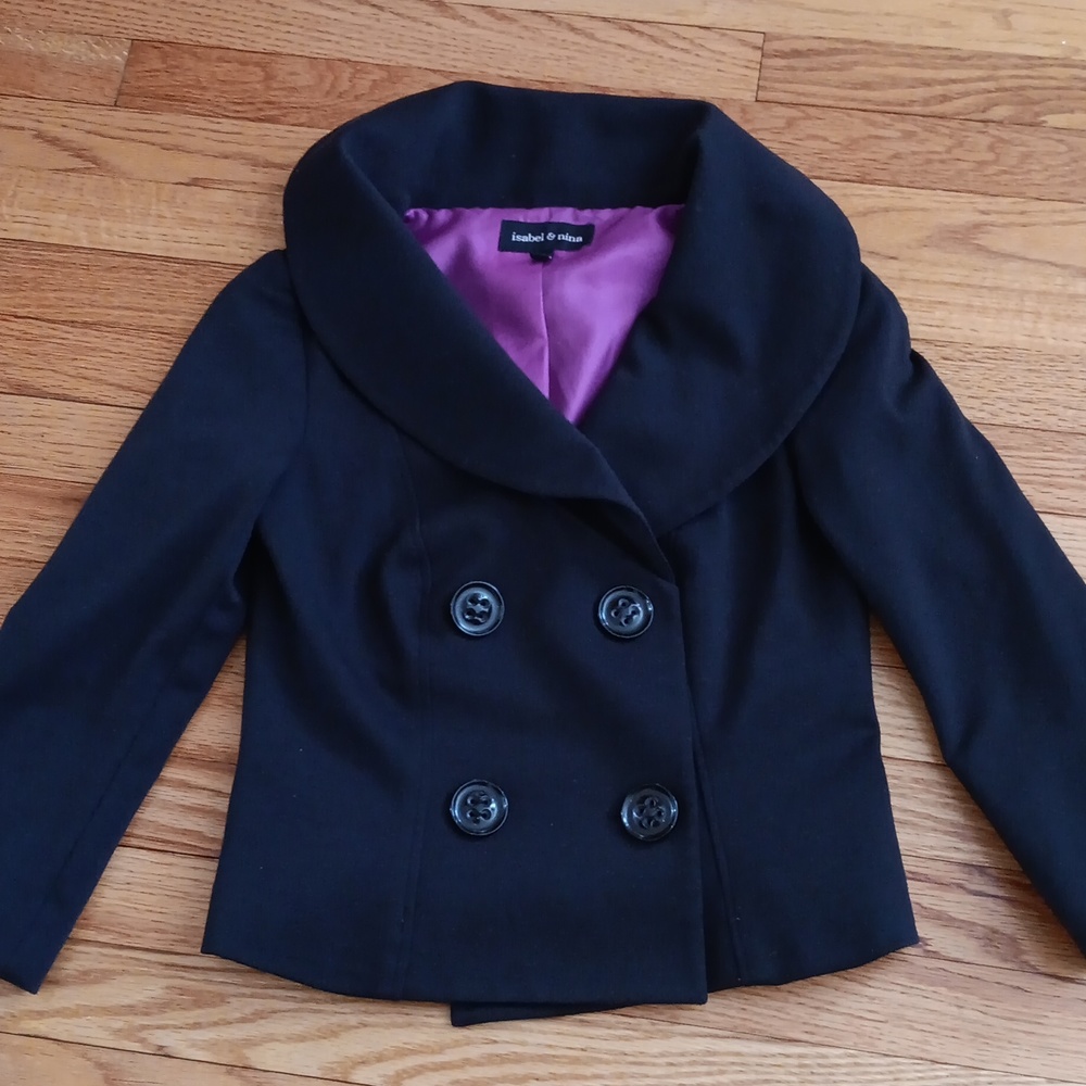 Isabel & Nina Double- Breasted Shawl-Collar Jacket ■ Size 2